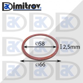 Дифтунга Ø 58 х Ø 66 х 2,5 mm медна